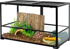 REPTI ZOO Full Tempered Glass Double Swing Doors Reptile Terrarium, 60-gal