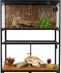 REPTI ZOO Full Tempered Glass Reptile Terrarium, 100-gal