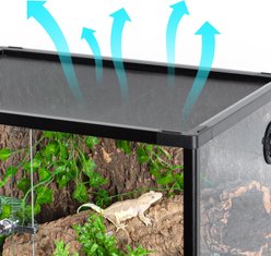 REPTI ZOO Full Tempered Glass Reptile Terrarium, 100-gal slide 2 of 6