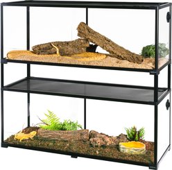 REPTI ZOO Full Tempered Glass Reptile Terrarium, 128-gal