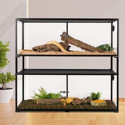 Show full view: REPTI ZOO Full Tempered Glass Reptile Terrarium, 128-gal slide 6 of 7