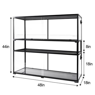 Show full view: REPTI ZOO Full Tempered Glass Reptile Terrarium, 128-gal slide 2 of 7