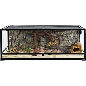 REPTI ZOO Full Tempered Glass Reptile Terrarium, 60-gal