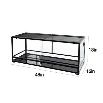 Show full view: REPTI ZOO Full Tempered Glass Reptile Terrarium, 60-gal slide 4 of 7