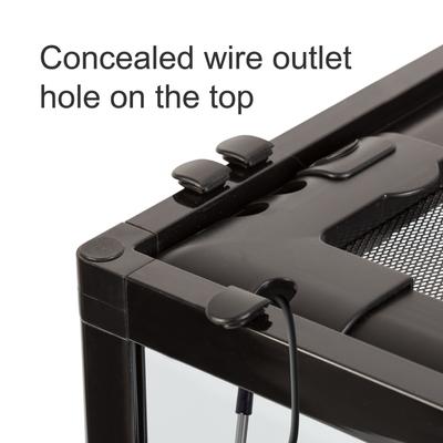 Show full view: REPTI ZOO Glass Reptile Terrarium Sliding Doors with Screen Ventilation, Black, 64-gal slide 5 of 9