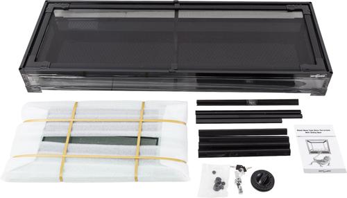 Show full view: REPTI ZOO Glass Reptile Terrarium Sliding Doors with Screen Ventilation, Black, 64-gal slide 6 of 9