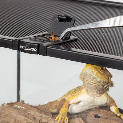 Show full view: REPTI ZOO Knock-down Double Top Cover Glass Terrarium, Black, 18-gal slide 7 of 9