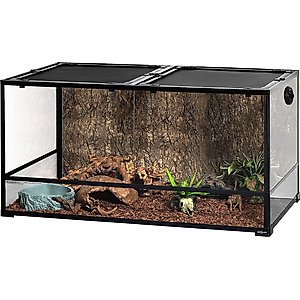 REPTI ZOO Double Hinge Glass Reptile Terrarium