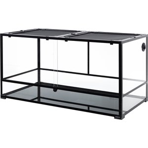 REPTI ZOO Large Glass Reptile Terrarium, 120-gal