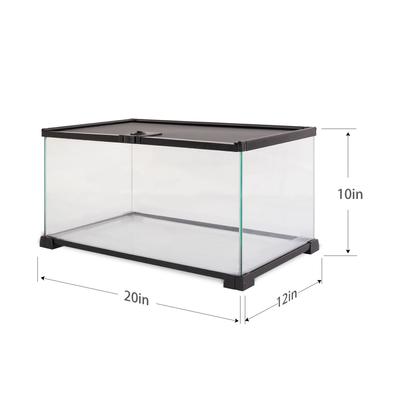 Show full view: REPTI ZOO Mini 10-gallon Reptile Glass Terrarium, Black slide 6 of 8