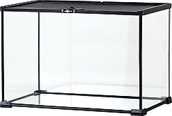 REPTI ZOO Mini 15-gallon Reptile Glass Terrarium, Black