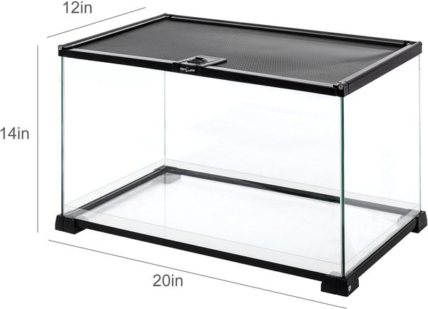 Show full view: REPTI ZOO Mini 15-gallon Reptile Glass Terrarium, Black slide 4 of 6