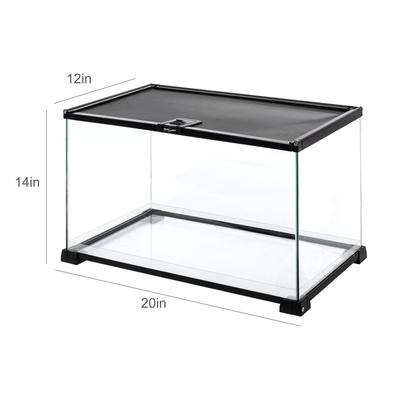 Show full view: REPTI ZOO Mini 15-gallon Reptile Glass Terrarium, Black slide 4 of 6