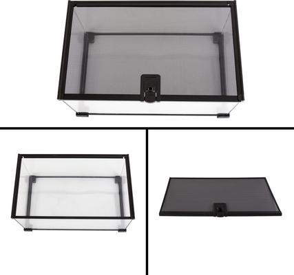 Show full view: REPTI ZOO Mini 15-gallon Reptile Glass Terrarium, Black slide 5 of 6