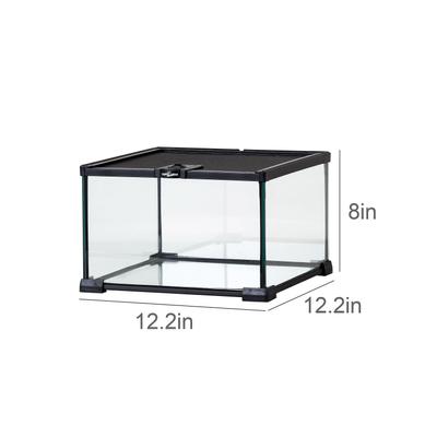 Show full view: REPTI ZOO Mini Glass Reptile Terrarium Tank, 12 x 12 x 8 slide 4 of 7