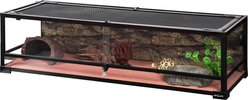 REPTI ZOO Sliding Doors Screen Ventilation Reptile Terrarium, 47-gal