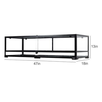 Show full view: REPTI ZOO Sliding Doors Screen Ventilation Reptile Terrarium, 47-gal slide 4 of 8