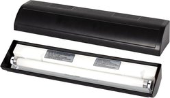 REPTI ZOO T8 UVB Lighting Terrarium Hood & Lamp Kit, 15-watt, black