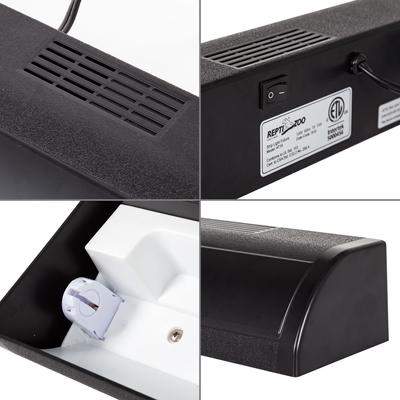 Show full view: REPTI ZOO T8 UVB Lighting Terrarium Hood & Lamp Kit, 15-watt, black slide 5 of 7
