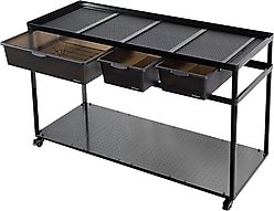 REPTI ZOO Tank Stand Terrarium with Breeding Boxs Reptile Cabinet, Black, Large slide 2 of 7