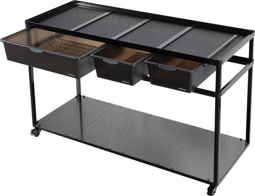 Show full view: REPTI ZOO Tank Stand Terrarium with Breeding Boxs Reptile Cabinet, Black, Large slide 2 of 8