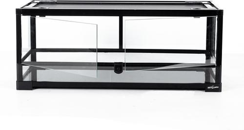 Show full view: REPTI ZOO Tempered Glass Front Opening with Double Hinge Door Terrarium, Black, 18-gal slide 3 of 11