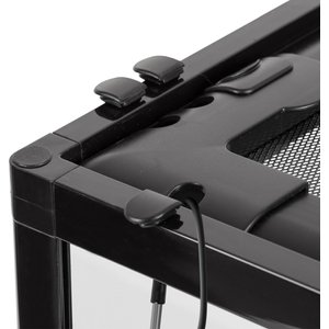 REPTI ZOO Tempered Glass Front Opening with Double Hinge Door Terrarium, Black, 18-gal