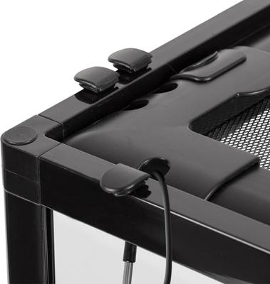 Show full view: REPTI ZOO Tempered Glass Front Opening with Double Hinge Door Terrarium, Black, 18-gal slide 6 of 11