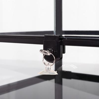 Show full view: REPTI ZOO Tempered Glass Front Opening with Double Hinge Door Terrarium, Black, 32-gal slide 6 of 10