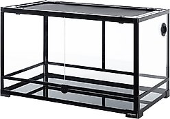 REPTI ZOO Tempered Glass Front Opening with Double Hinge Door Terrarium, Black, 35-gal slide 2 of 9