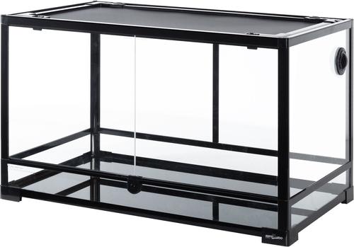 Show full view: REPTI ZOO Tempered Glass Front Opening with Double Hinge Door Terrarium, Black, 35-gal slide 2 of 12