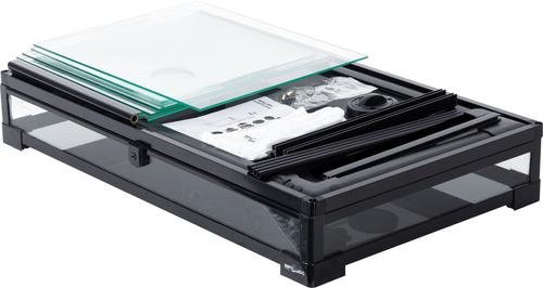 Show full view: REPTI ZOO Tempered Glass Front Opening with Double Hinge Door Terrarium, Black, 35-gal slide 7 of 12