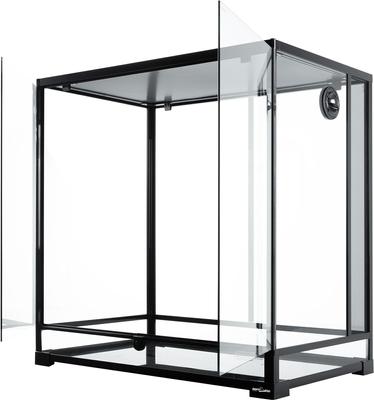 Show full view: REPTI ZOO Tempered Glass Reptile Terrarium, Black, 70-gal slide 3 of 9