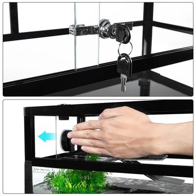 Show full view: REPTI ZOO Tempered Glass Turtle Tank with Basking Platform Reptile Terrarium, 20-gal slide 5 of 6