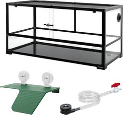 REPTI ZOO Turtle Tank with Turtle Basking Platform Reptile Terrarium, 40-gal slide 1 of 5