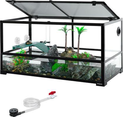 Show full view: REPTI ZOO Turtle Tank with Turtle Basking Platform Reptile Terrarium, 40-gal slide 2 of 6