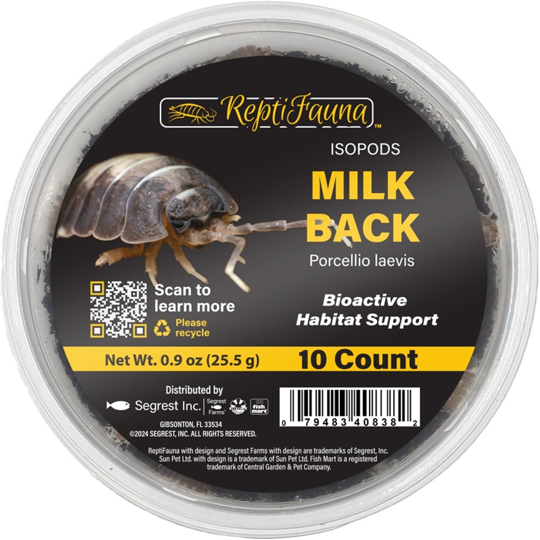 ReptiFauna Milkback Isopod, 16-oz, 10 count