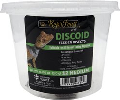 ReptiFeast Discoid Reptile Food, Medium, 12 count