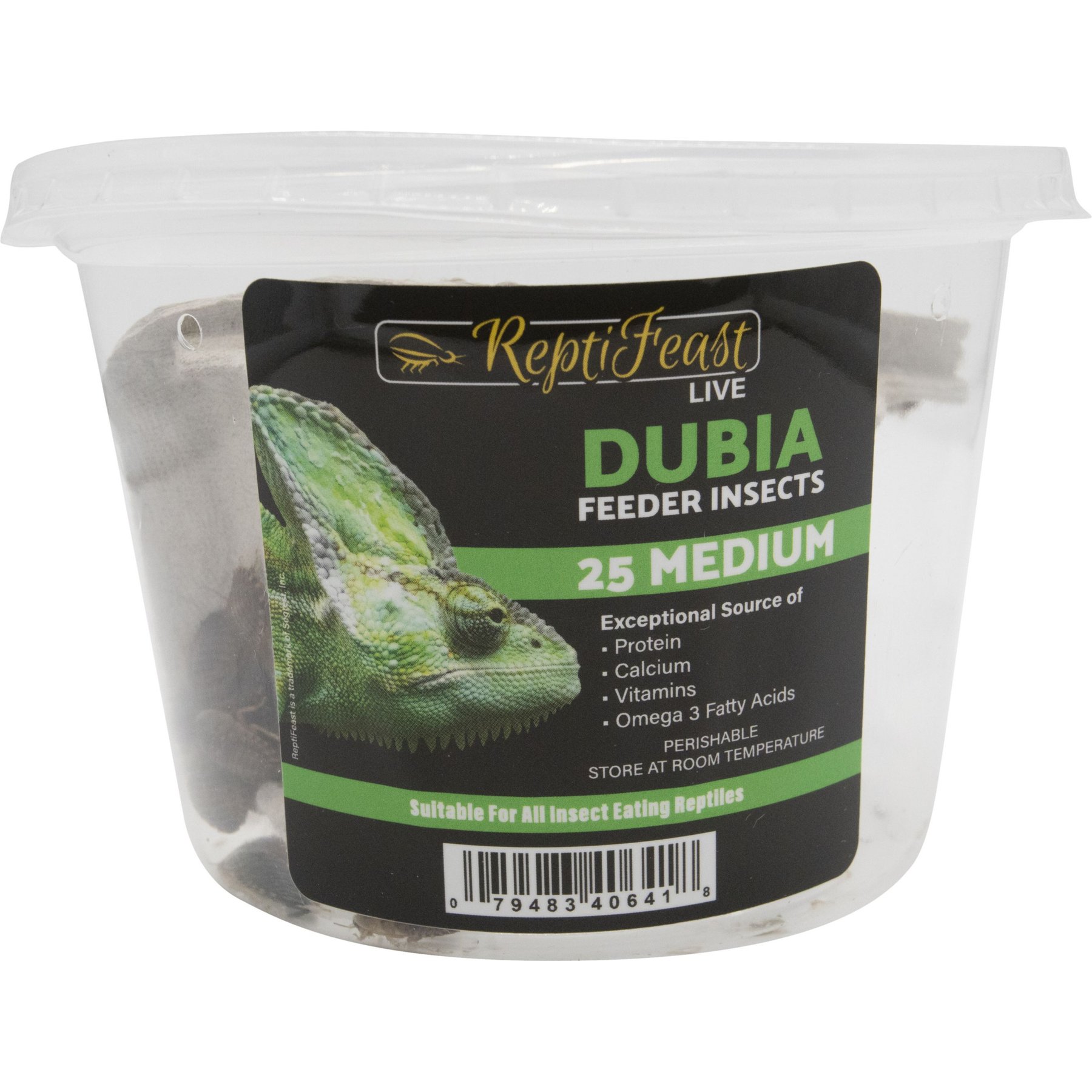 ReptiFeast Dubia Reptile Food, Medium, 25 count