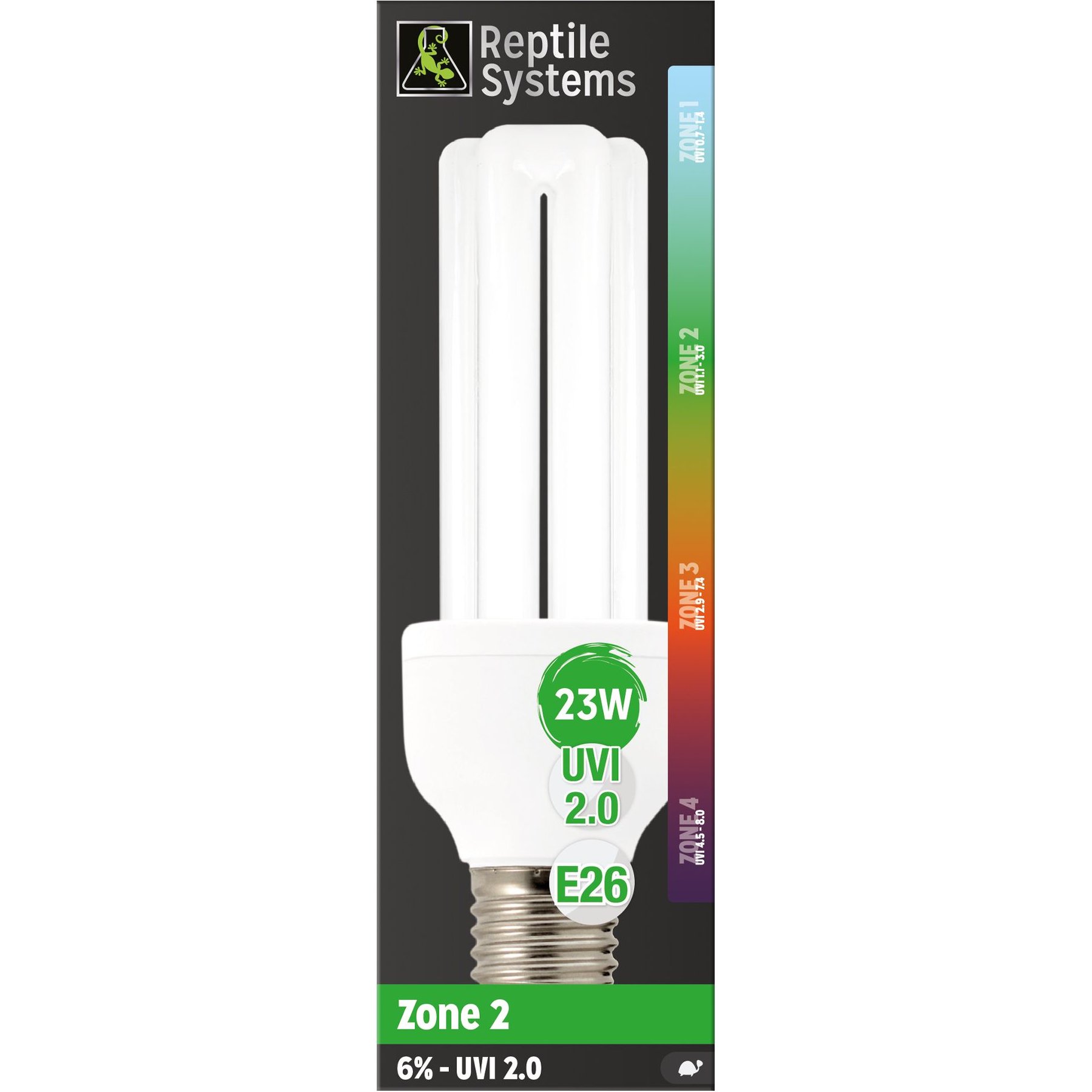 Reptile Systems Compact Pro, Zone 2 6% Forest Reptile UVB Lamp, UVI 2.0