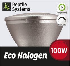Reptile Systems Eco Halogen Reptile Heat Lamp, Red, 100-watt
