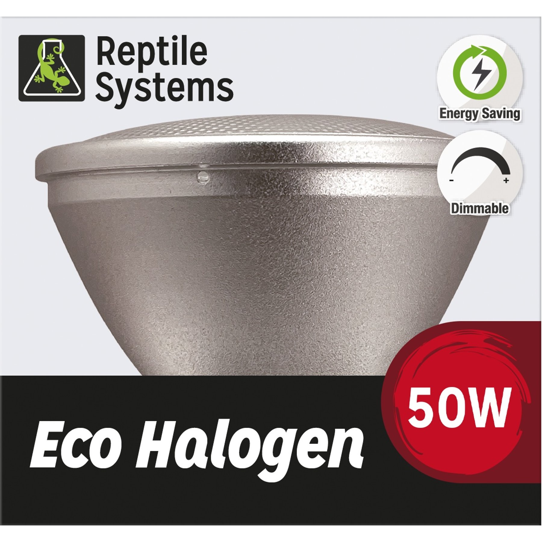 Reptile Systems Eco Halogen Reptile Heat Lamp, Red, 50-watt