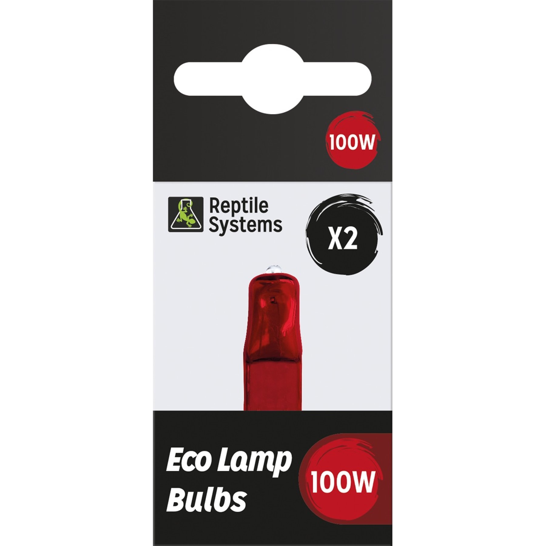 Reptile Systems Eco Halogen Reptile Replacement Heat Lamp, 2 count, Red, 100-watt