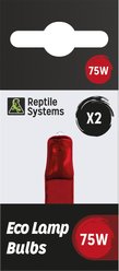 Reptile Systems Eco Halogen Reptile Replacement Heat Lamp, 2 count, Red, 75-watt