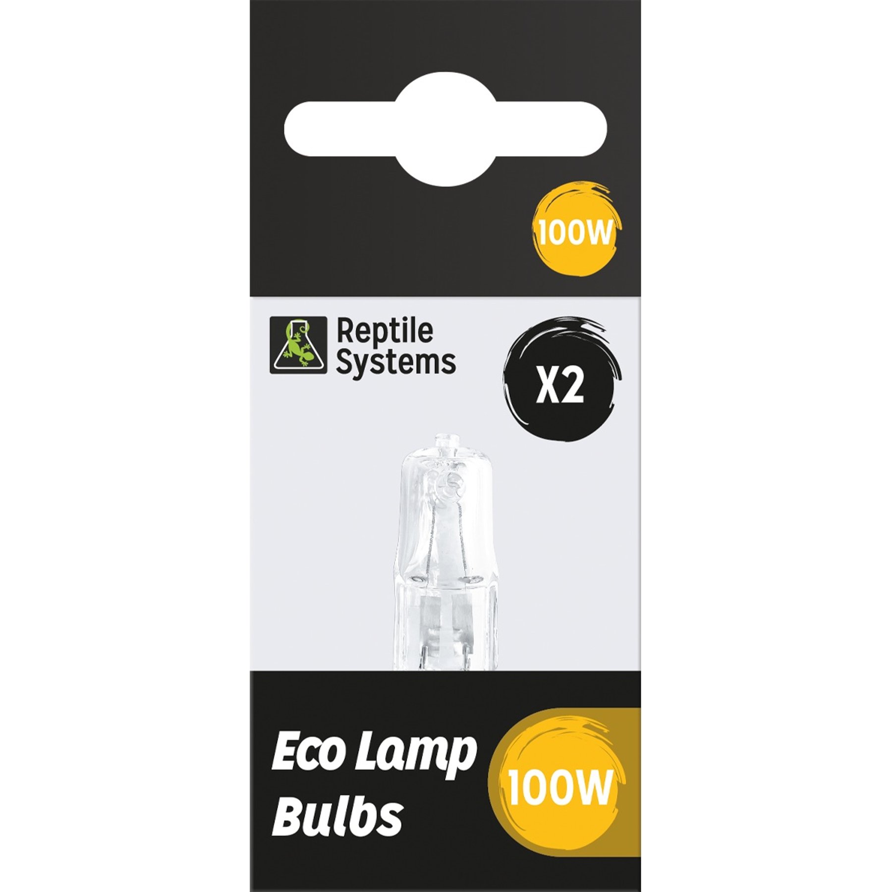 Reptile Systems Eco Halogen Reptile Replacement Heat Lamp, 2 count, White, 100-watt