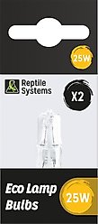Reptile Systems Eco Halogen Reptile Replacement Heat Lamp, 2 count, White, 25-watt