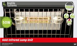 Reptile Systems Eco Gold Infrared Reptile Heat Lamp Unit, 200-watt