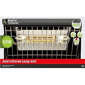 Reptile Systems Eco Gold Infrared Reptile Heat Lamp Unit, 200-watt