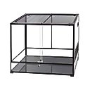 Reptile Treasure Knock-Down Sliding Door Terrarium, Black, 24 x 18-in
