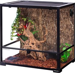 REPTIZOO Reptile Glass Terrarium, Black, 45-gal